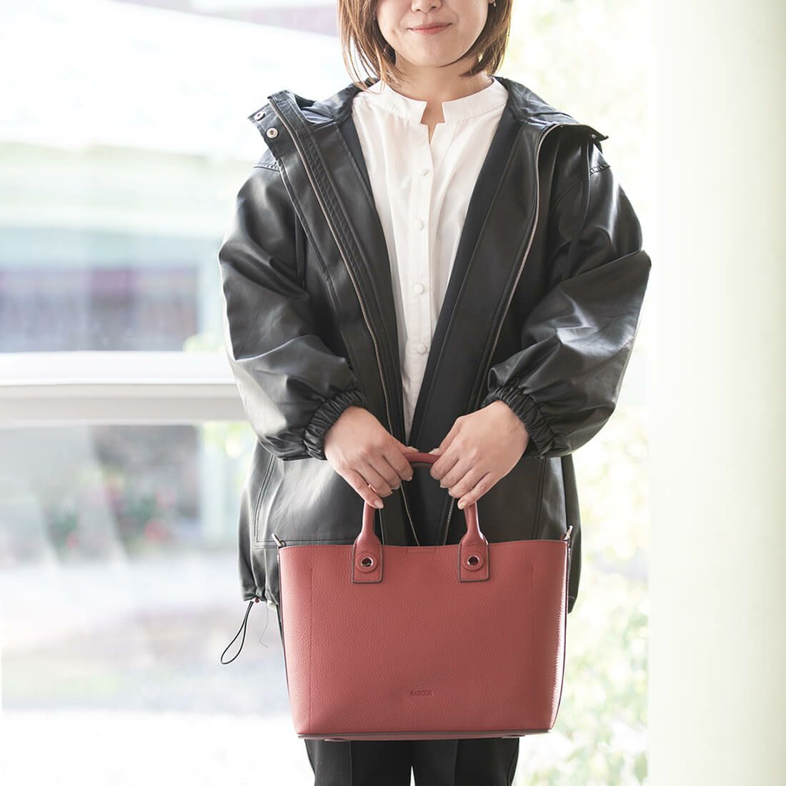 シュリンクレザー2wayハンドバッグ