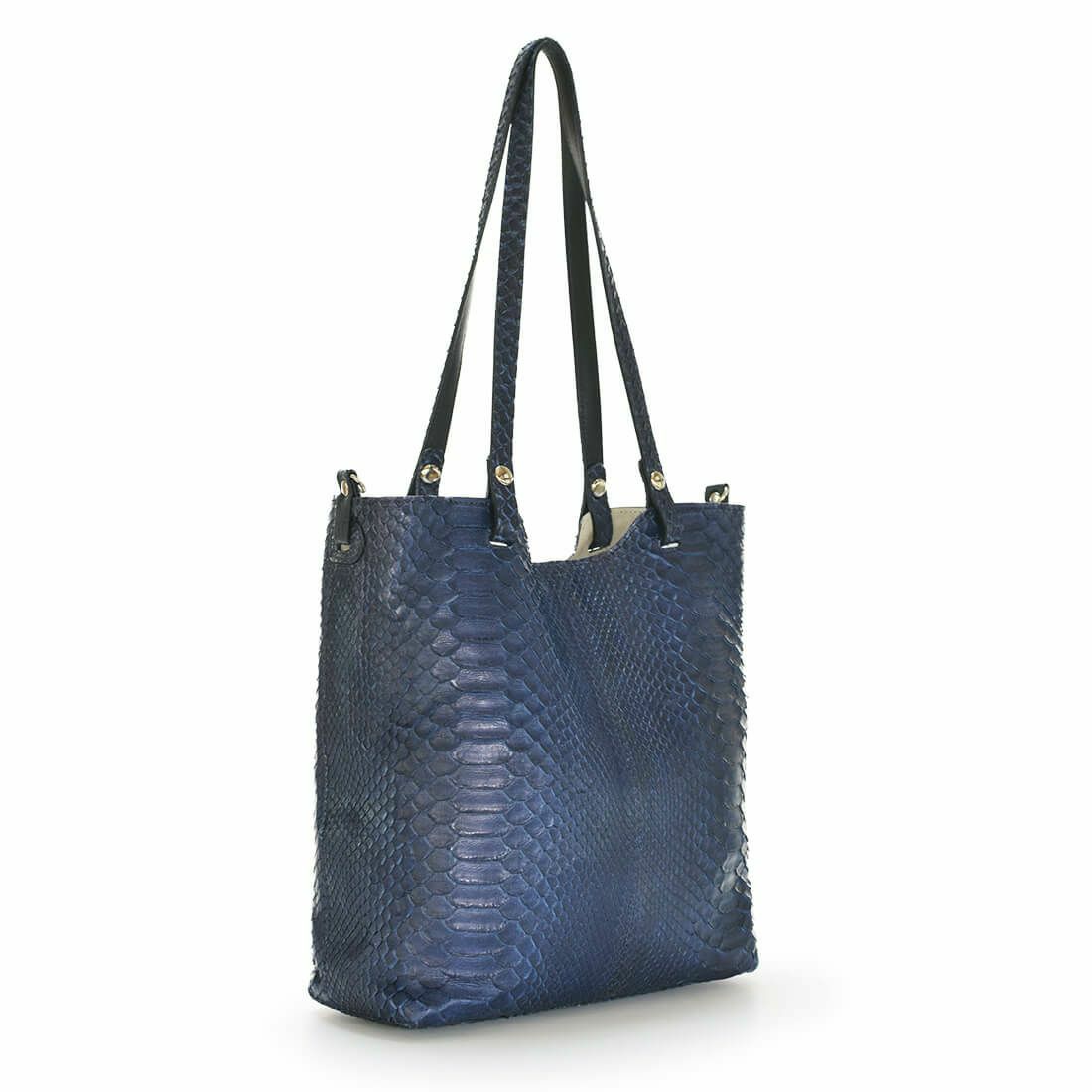 単衣型 藍染めパイソントートバッグ