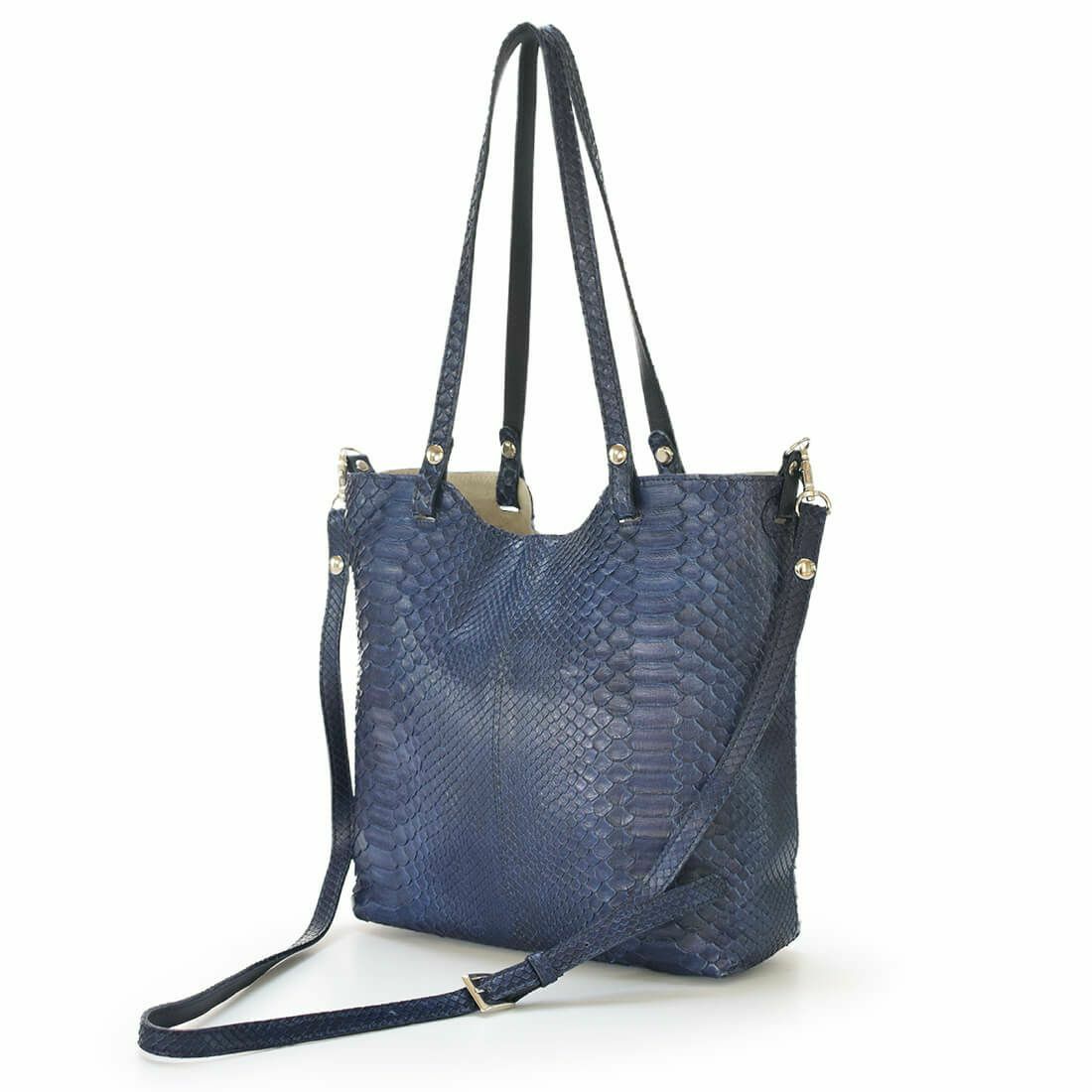 単衣型 藍染めパイソントートバッグ