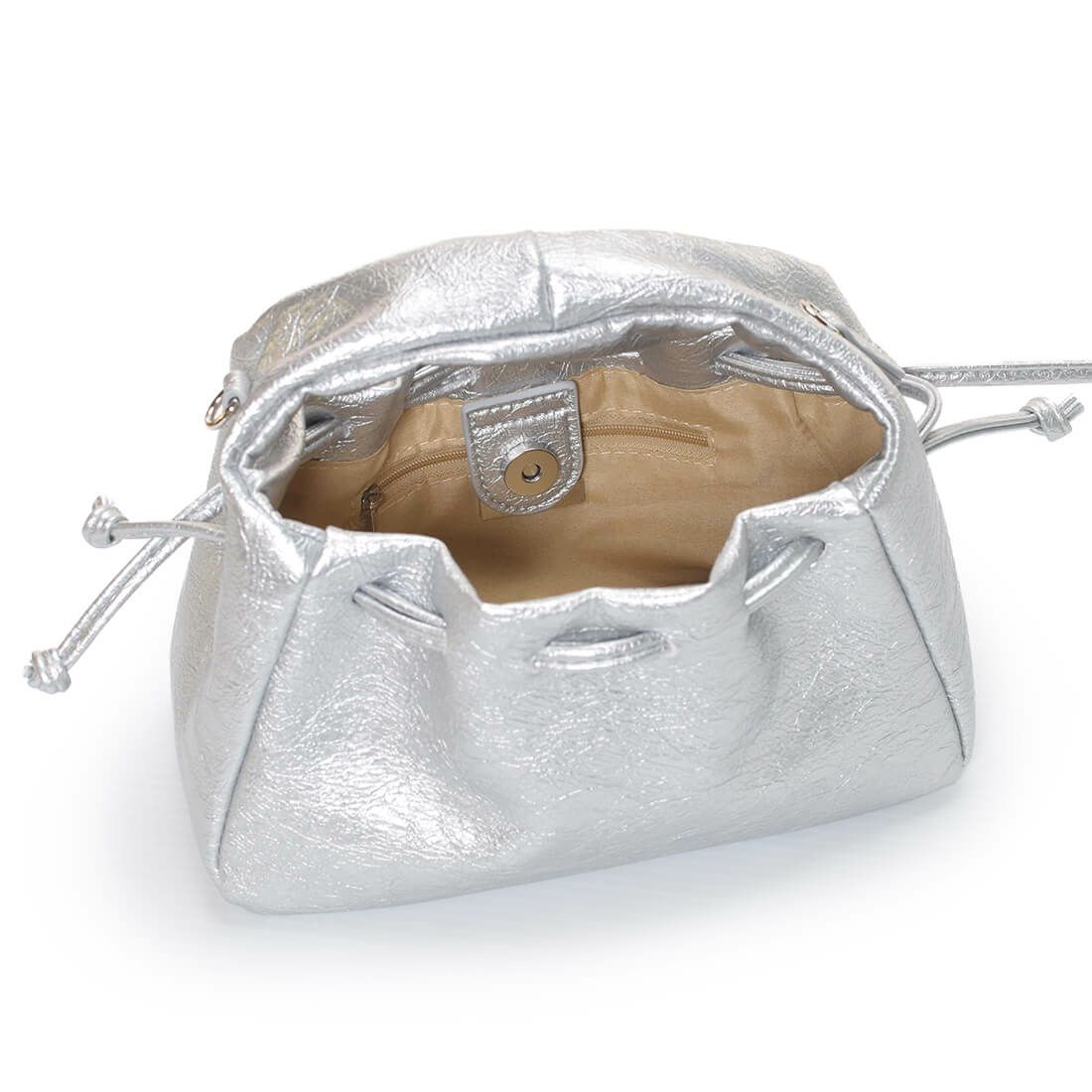 メタリック2way巾着バッグ