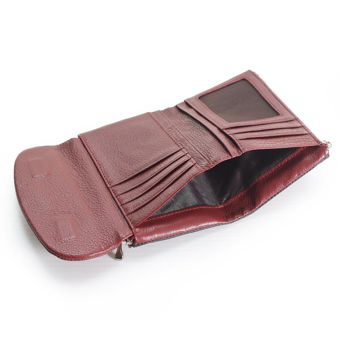 配色ソフトレザー3つ折り財布