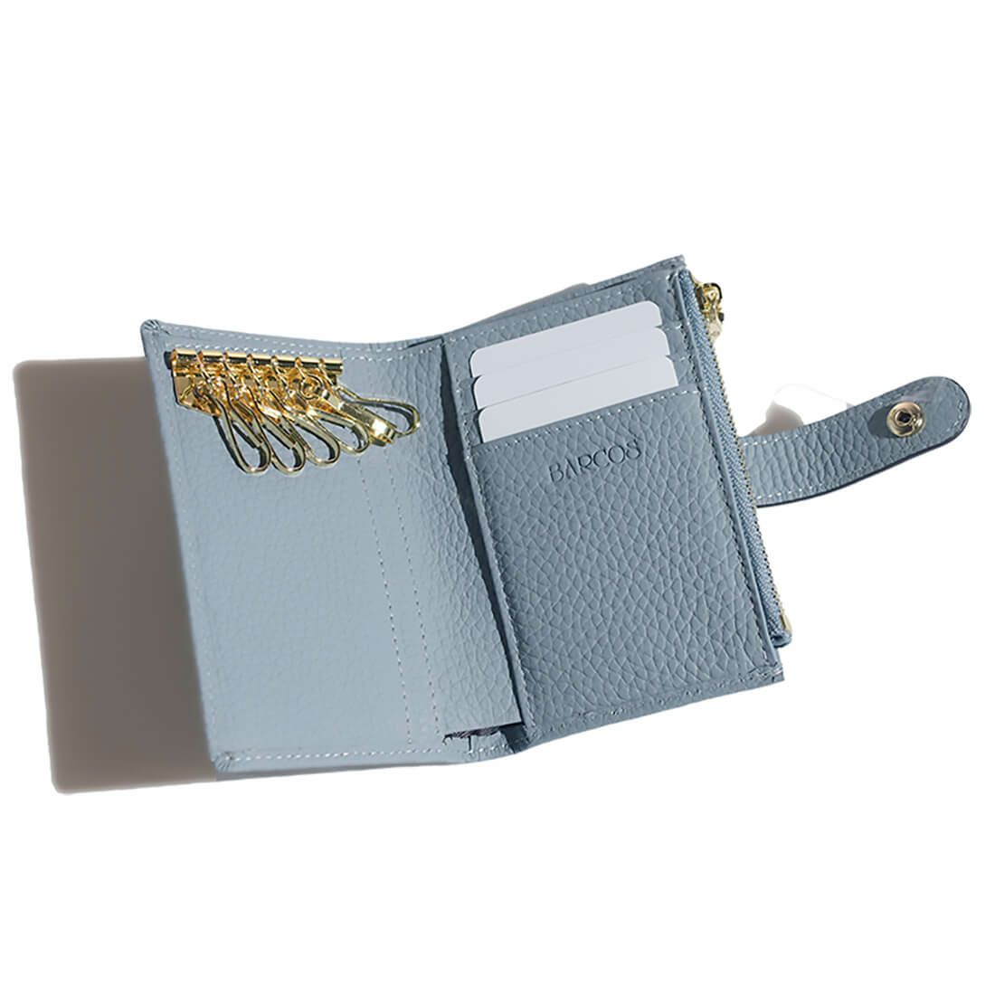 手帳型シュリンクレザーキーケース