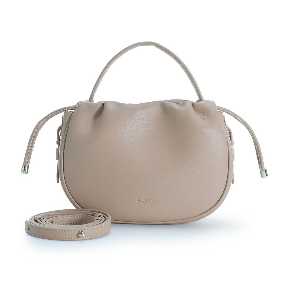 巾着型2wayレザーバッグ