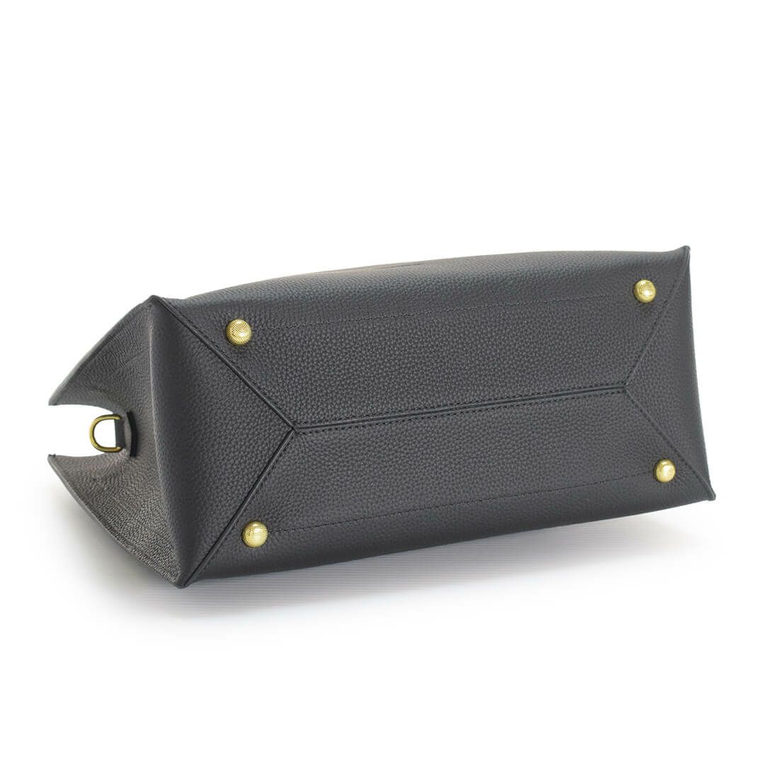 スクエア型3wayシュリンクレザーハンドバッグ