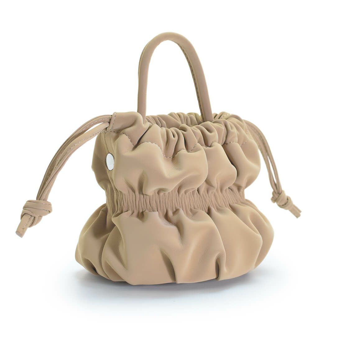 巾着型2wayフェイクレザーバッグ