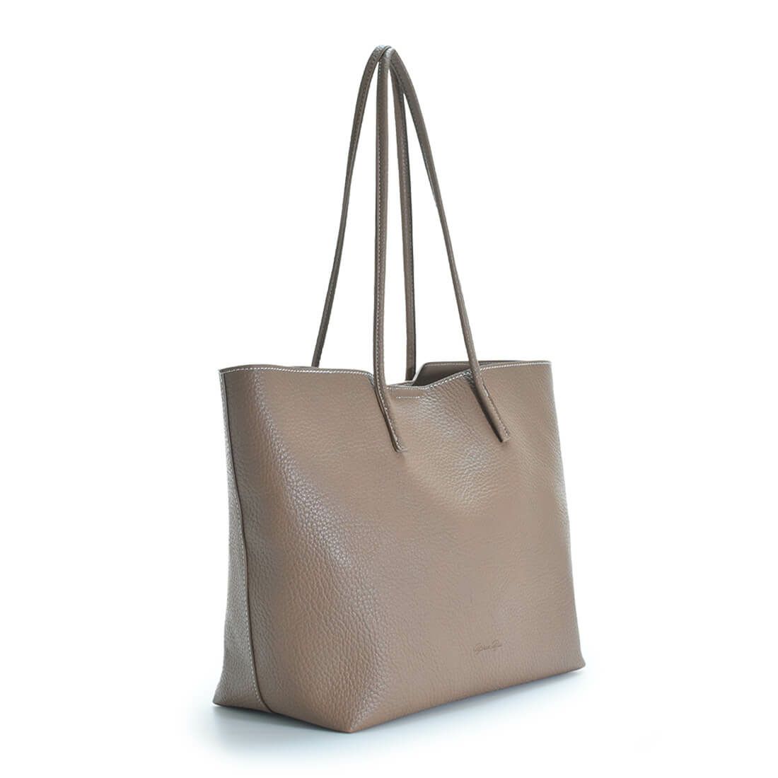 ポーチ付きフェイクレザートートバッグ