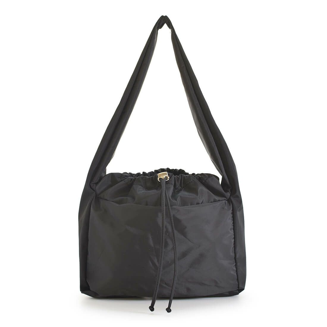 巾着型ナイロンショルダーバッグ