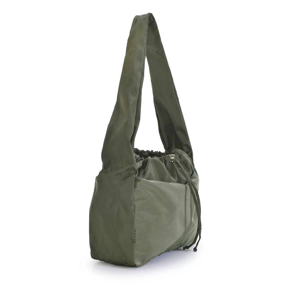 巾着型ナイロンショルダーバッグ