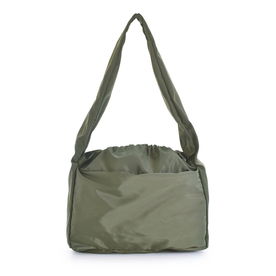 巾着型ナイロンショルダーバッグ