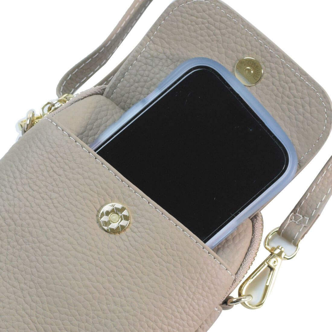 シュリンクレザーポシェット