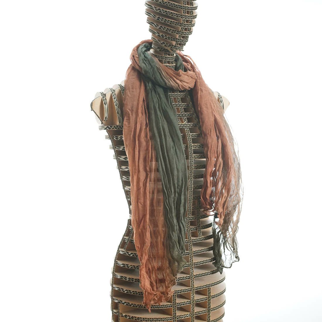 アースカラー配色ストール