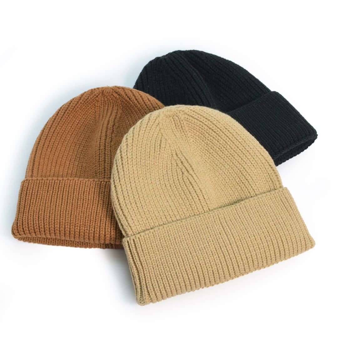 メリヤス編みニット帽