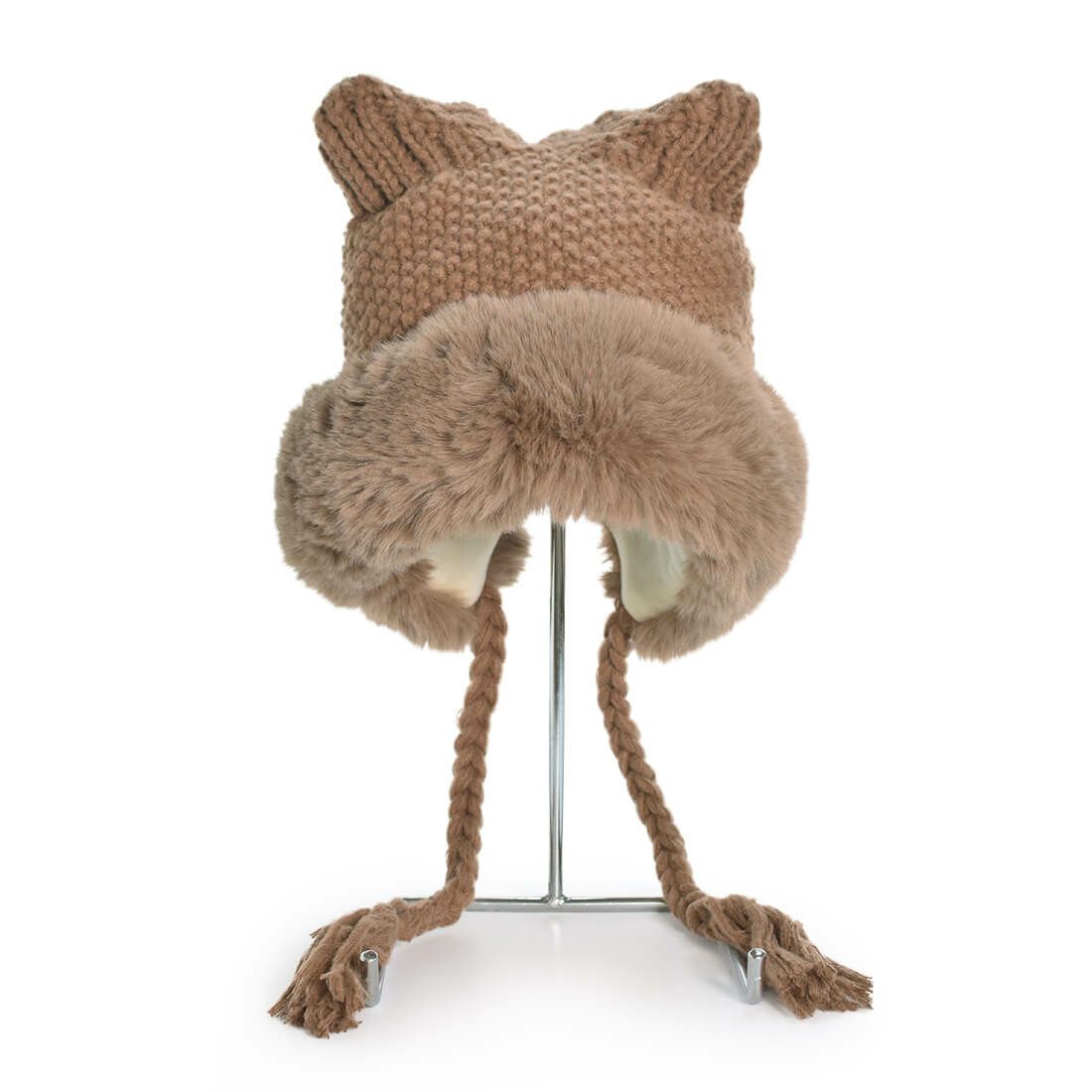 耳付きニット帽