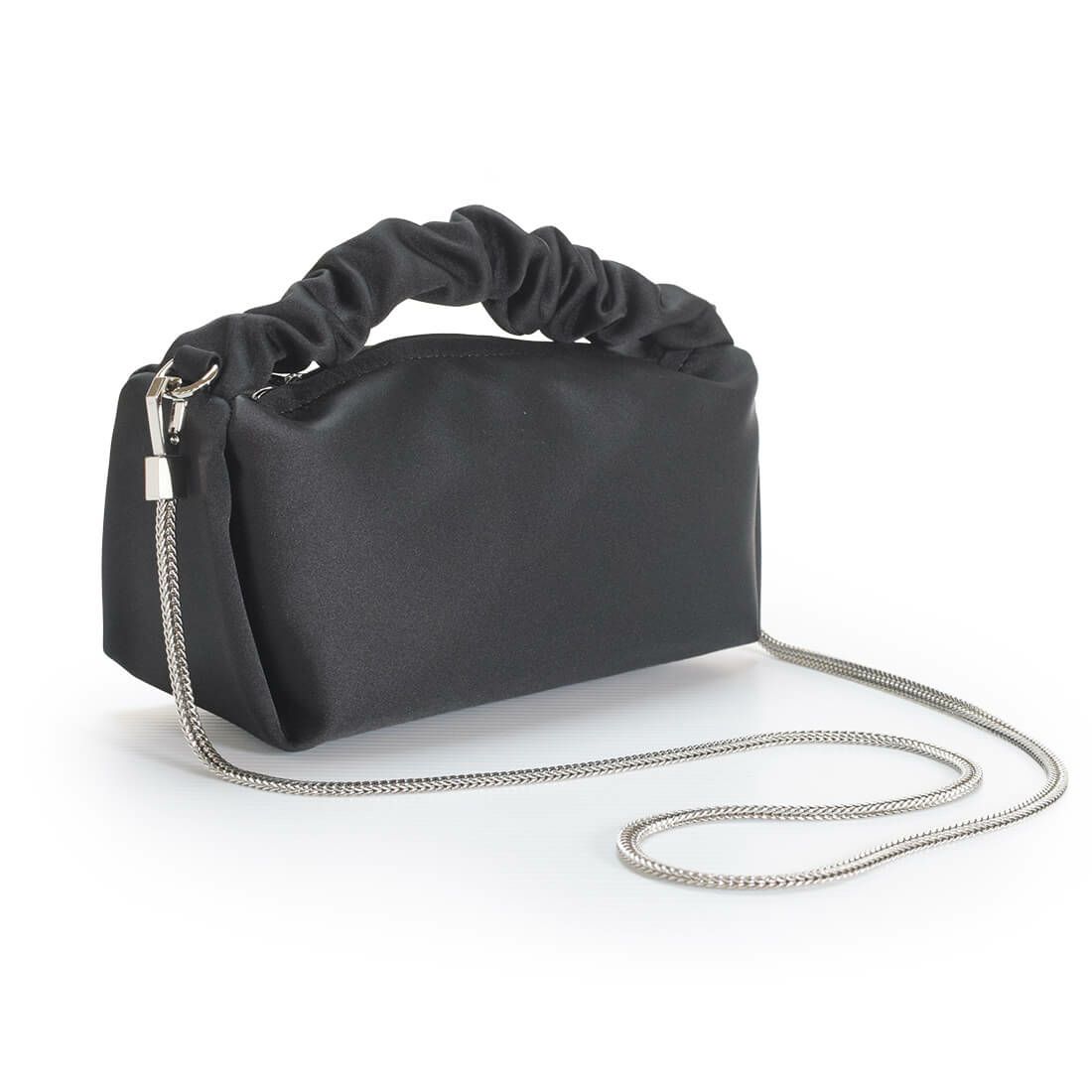 ギャザーハンドルパーティーバッグ（サテン）