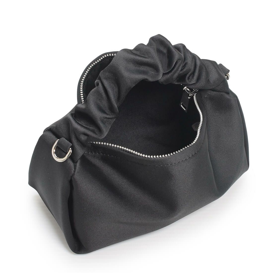 ギャザーハンドルパーティーバッグ（サテン）