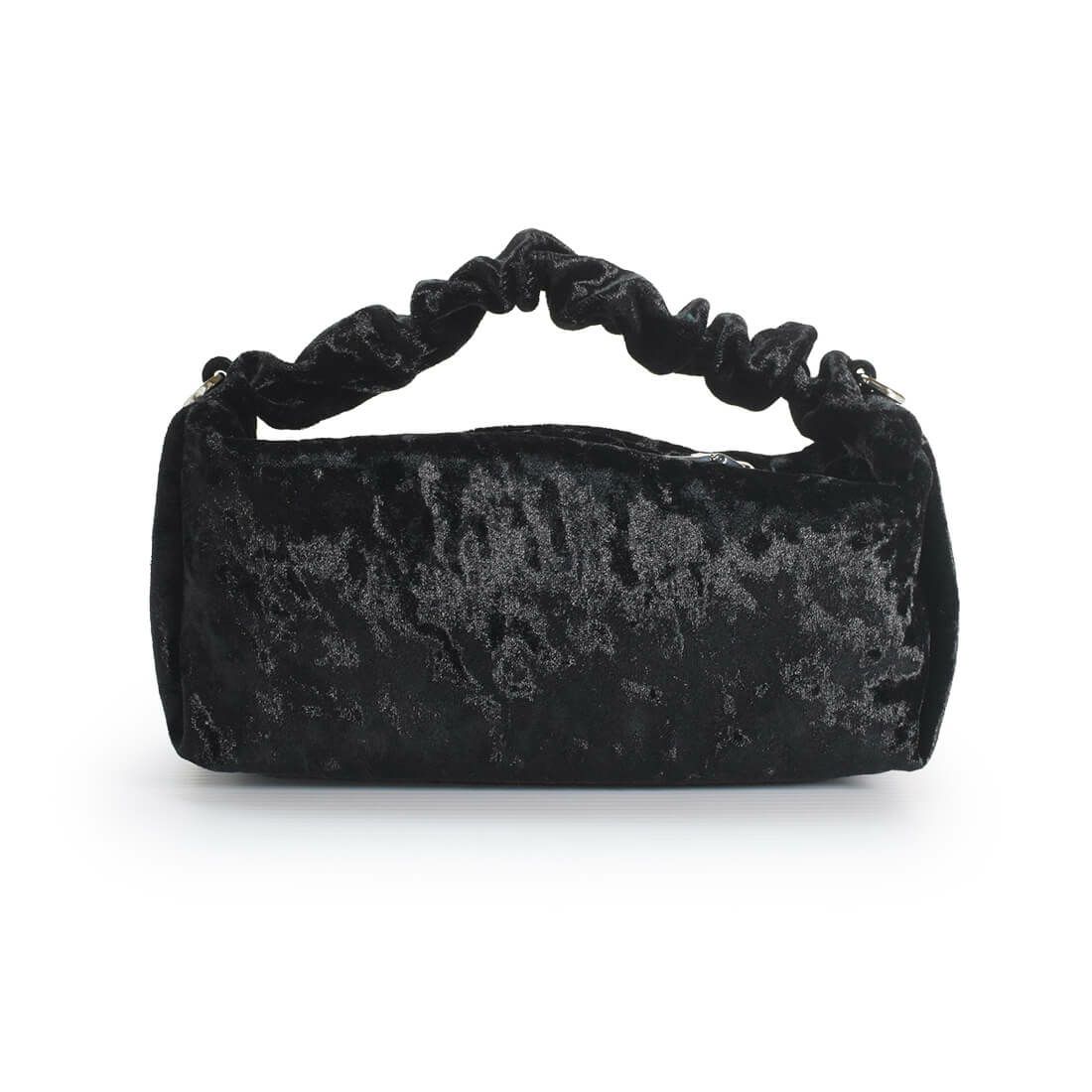 ギャザーハンドルパーティーバッグ（ベロア）