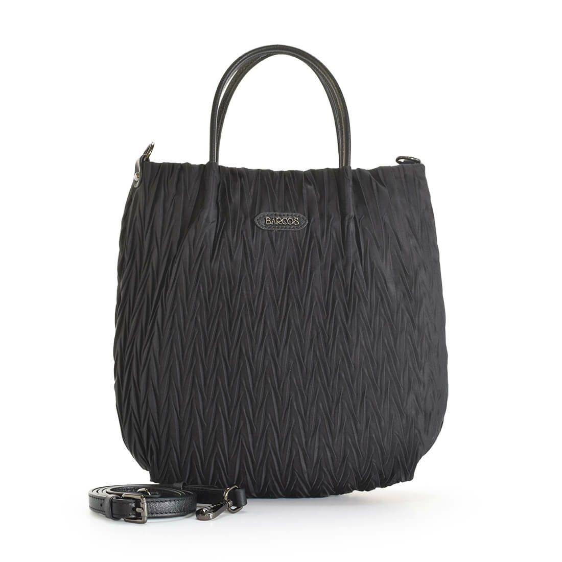 プリーツ加工ナイロン2wayトートバッグ