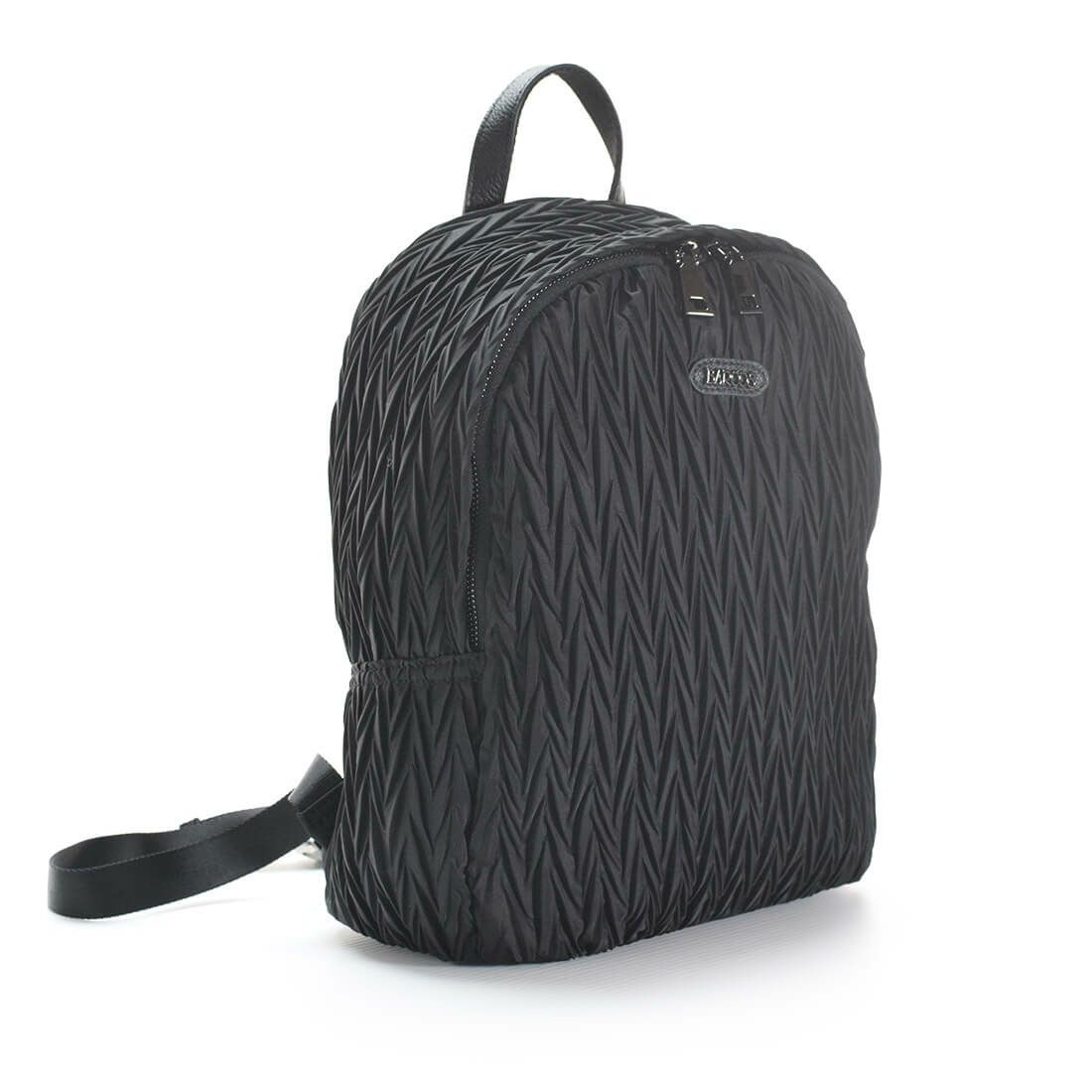 プリーツ加工ナイロンリュックサック