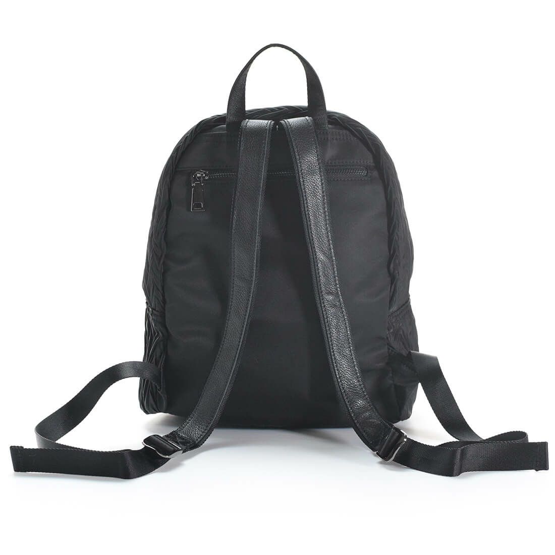 プリーツ加工ナイロンリュックサック