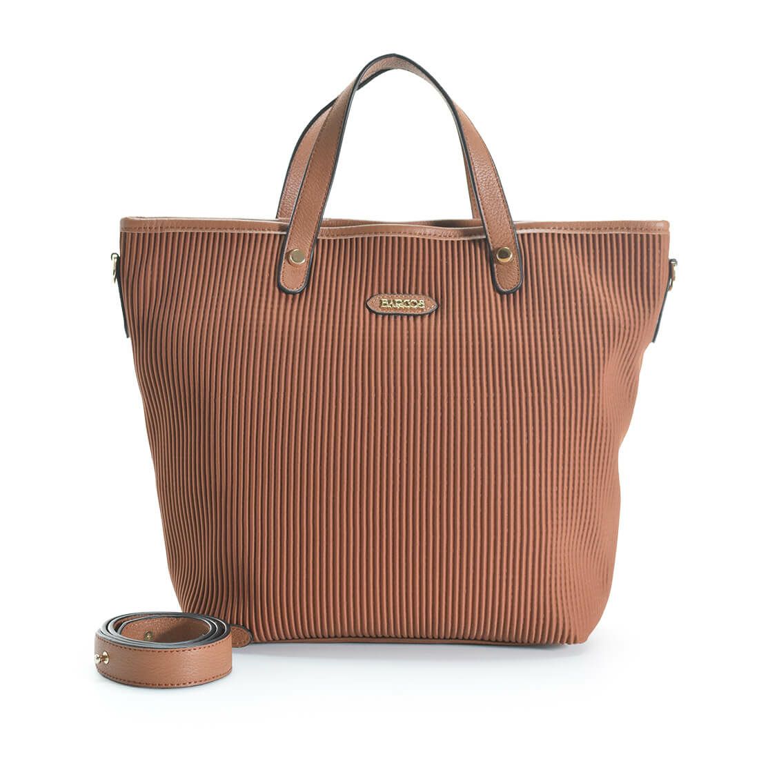 リブニット調ナイロン2wayトートバッグ