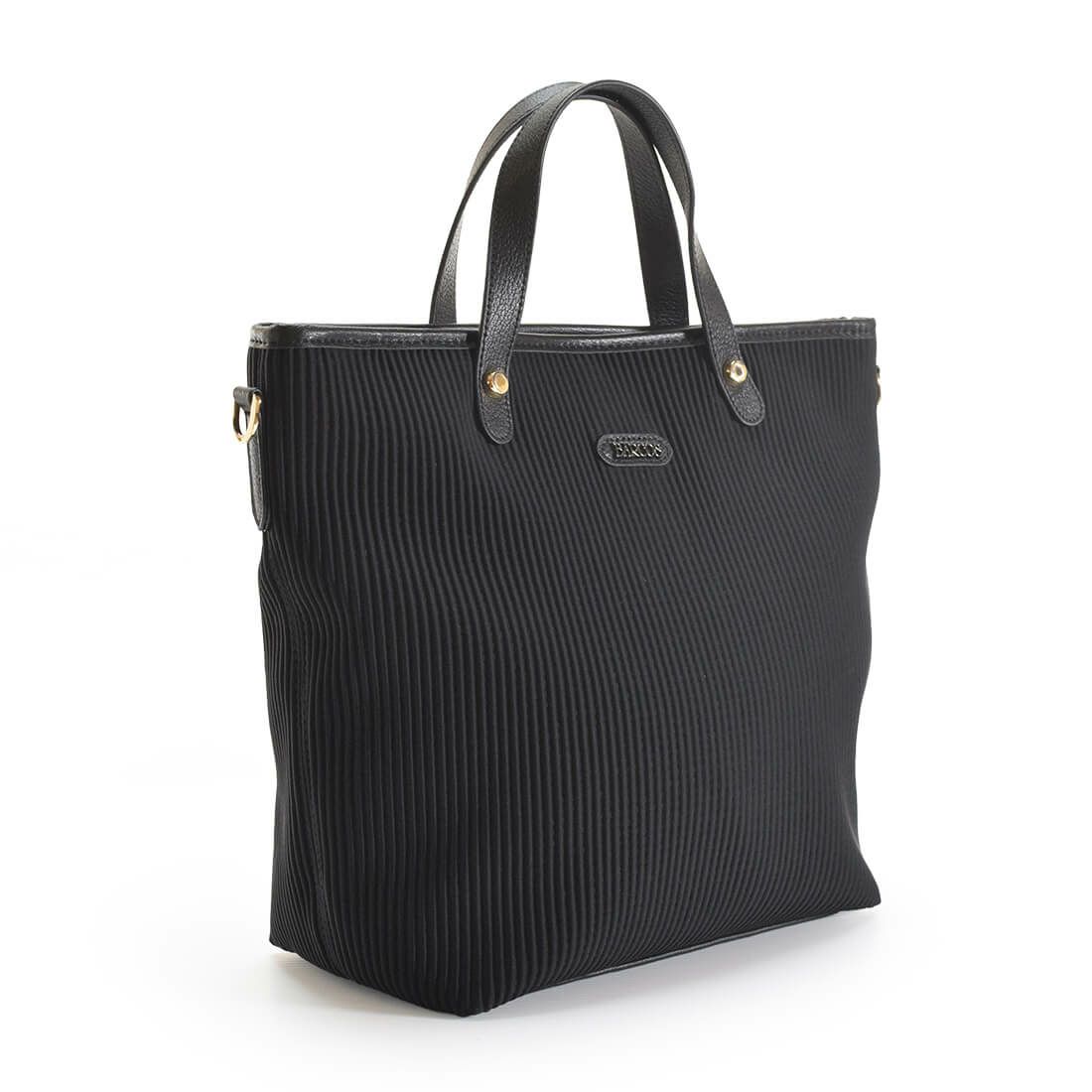 リブニット調ナイロン2wayトートバッグ