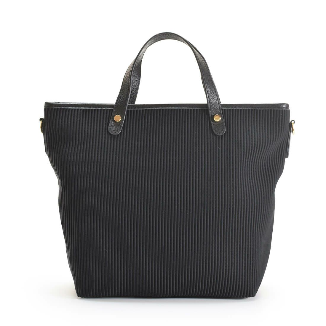 リブニット調ナイロン2wayトートバッグ