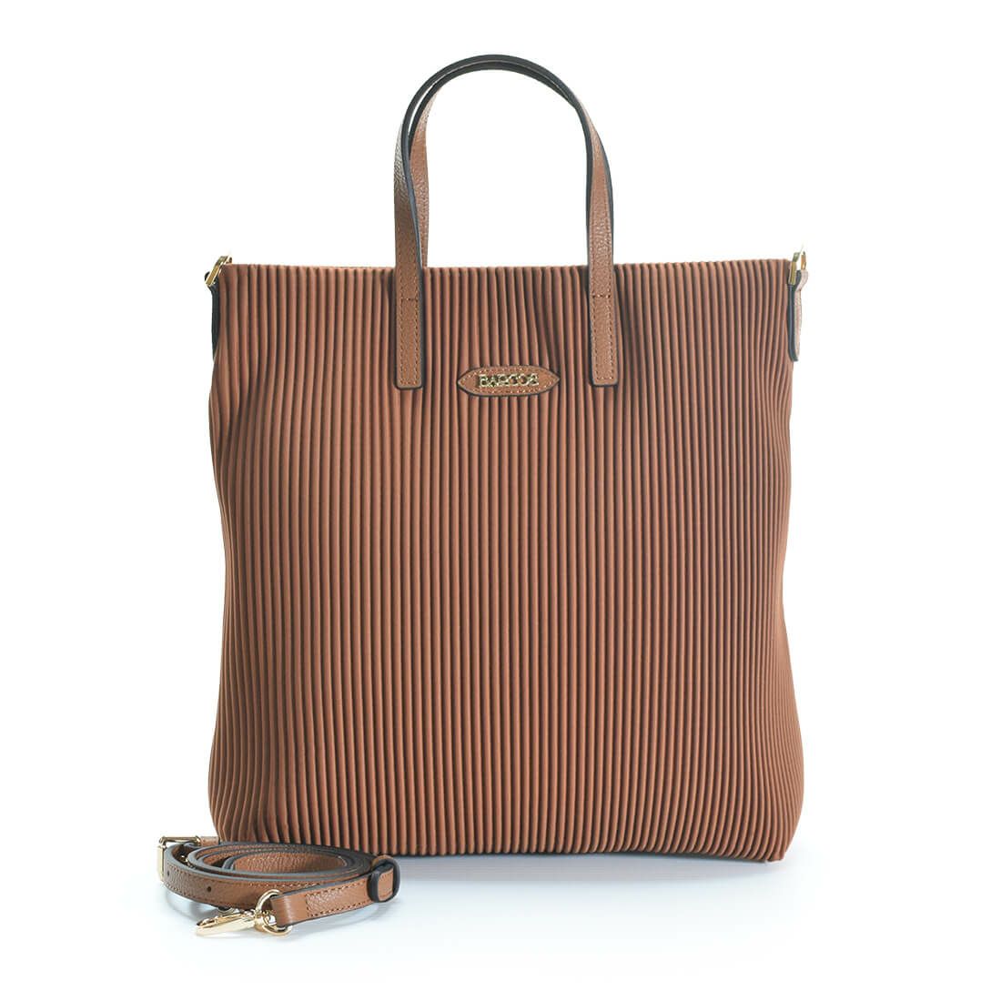 リブニット調ナイロン2way薄型トートバッグ