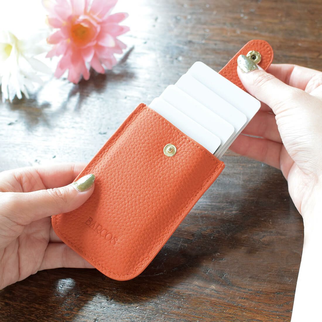 シュリンクレザースライド式カードケース