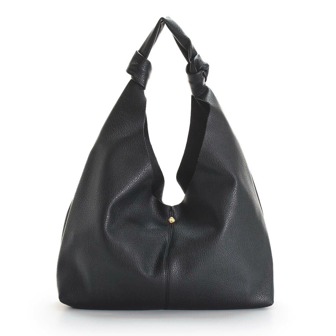 ノットモチーフフェイクレザーショルダーバッグ