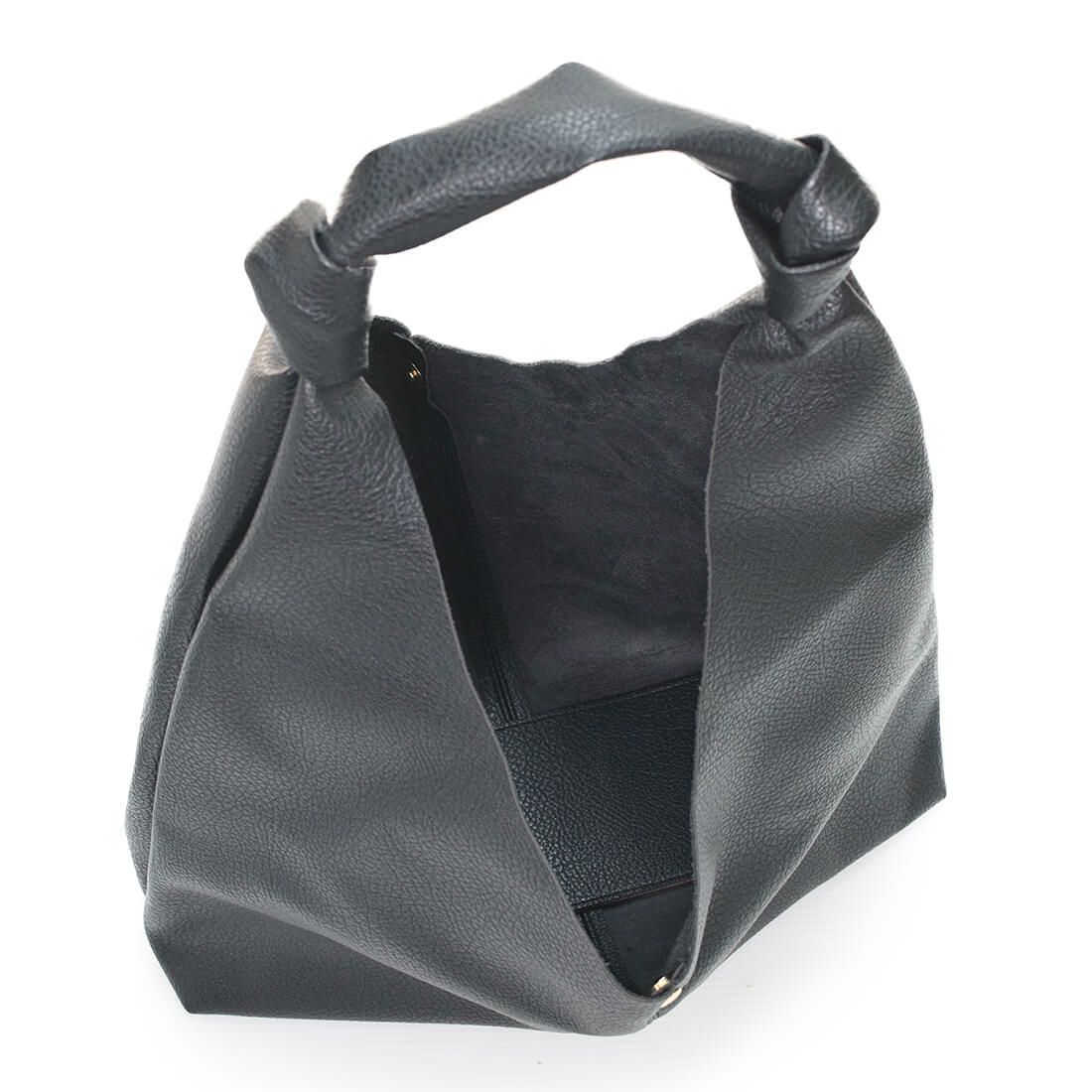 ノットモチーフフェイクレザーショルダーバッグ