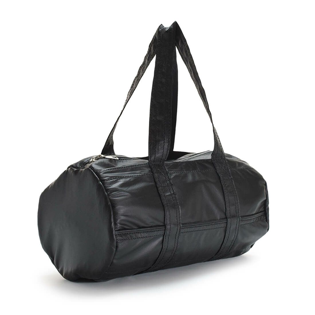 メタリックフェイクレザーハンドバッグ