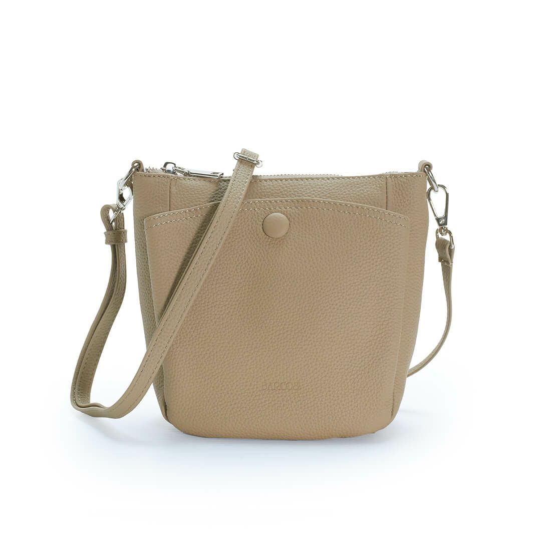 スクエア型シュリンクレザーショルダーバッグ