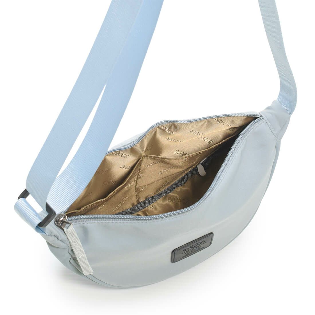 半月型ナイロンショルダーバッグ