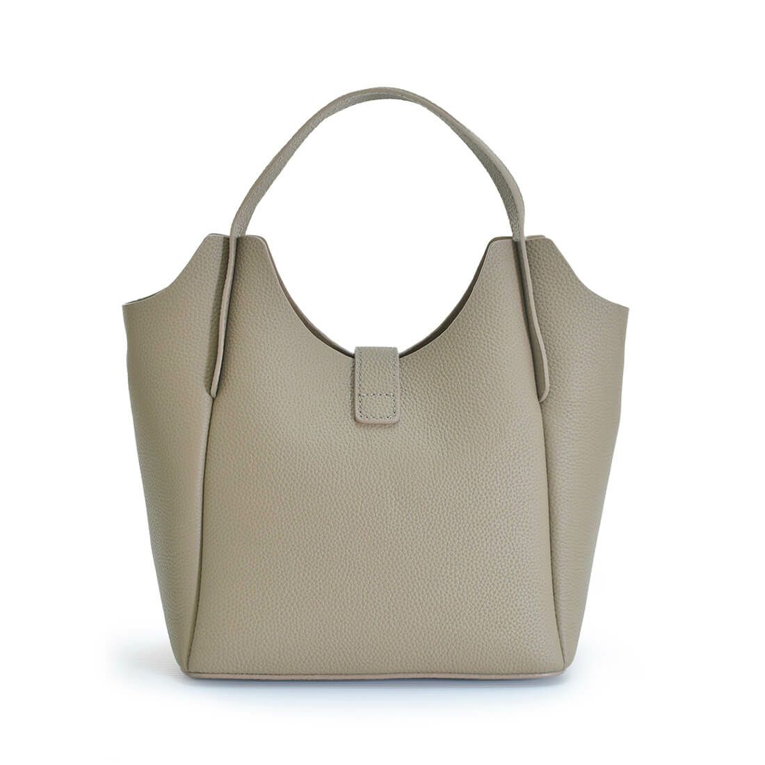 ポーチ付きシュリンクレザー2wayハンドバッグ