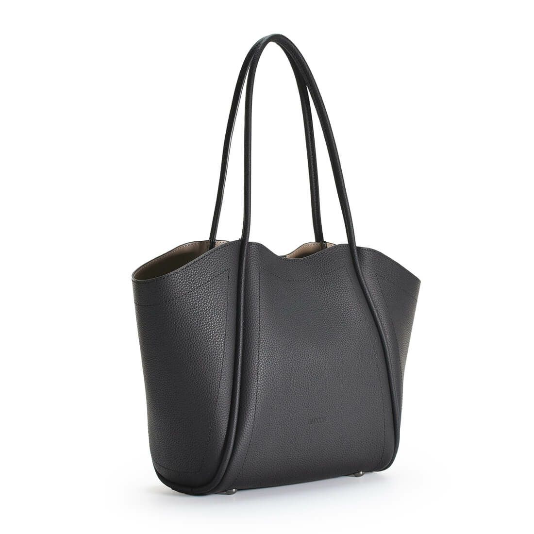 ポーチ付きシュリンクレザートートバッグ