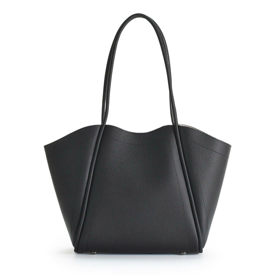 ポーチ付きシュリンクレザートートバッグ