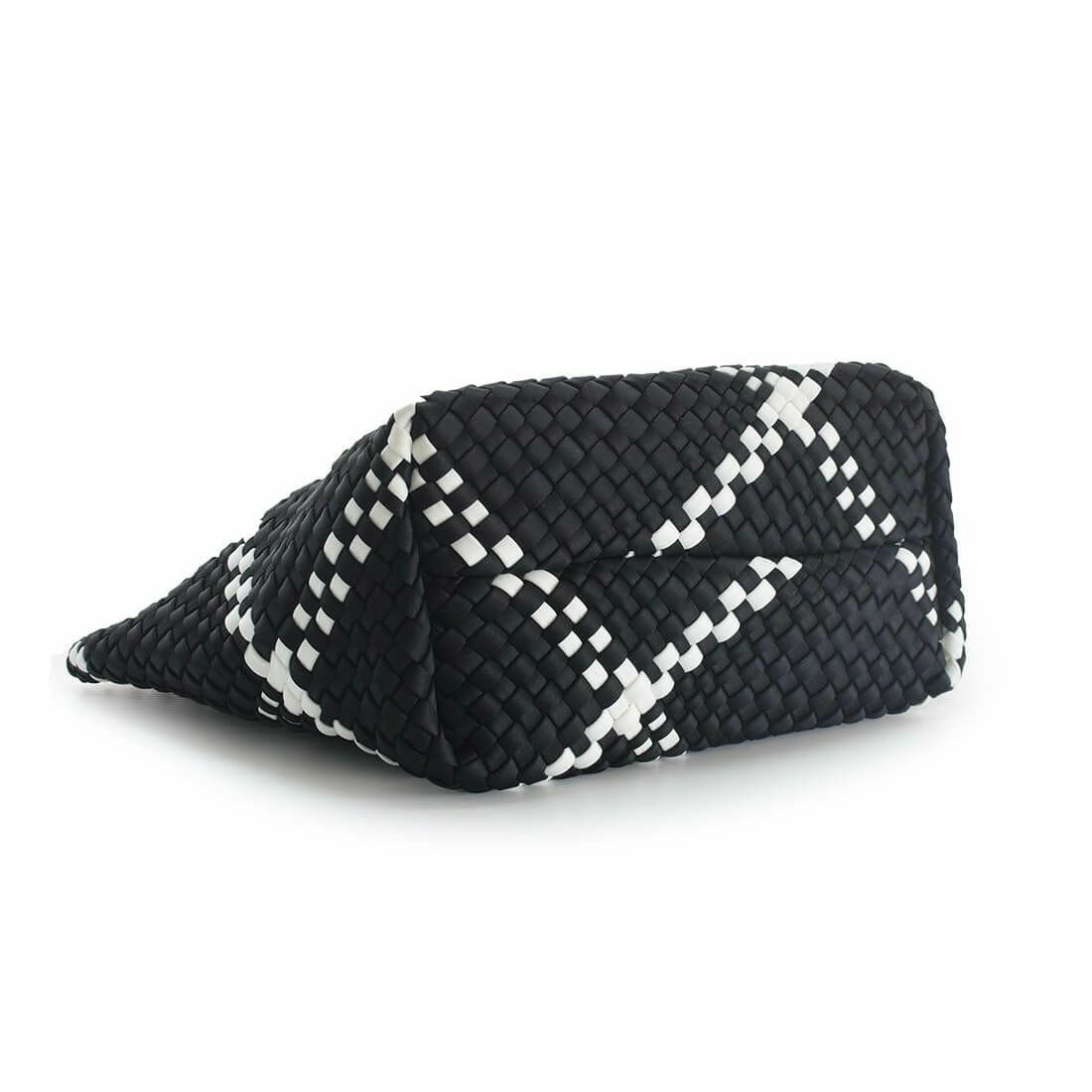 バイカラーメッシュハンドバッグ