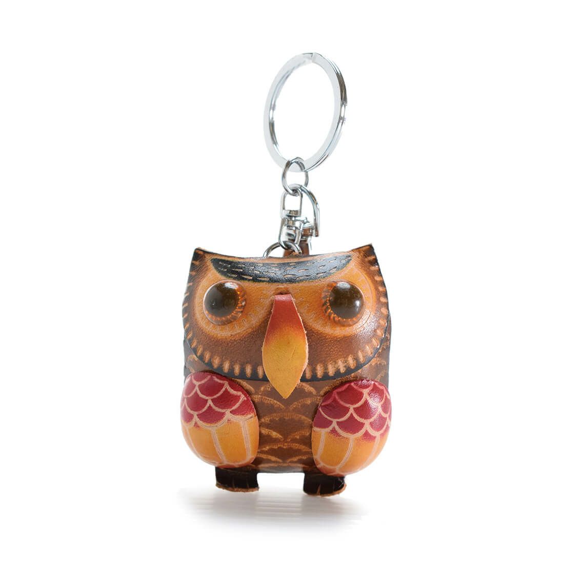 ふっくらシルエットフクロウモチーフキーホルダー