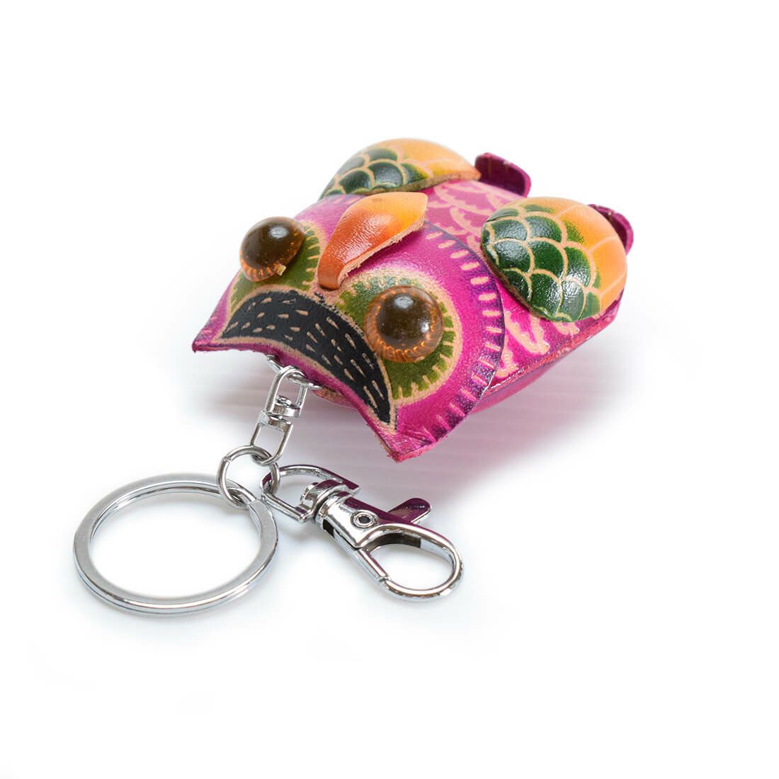 ふっくらシルエットフクロウモチーフキーホルダー