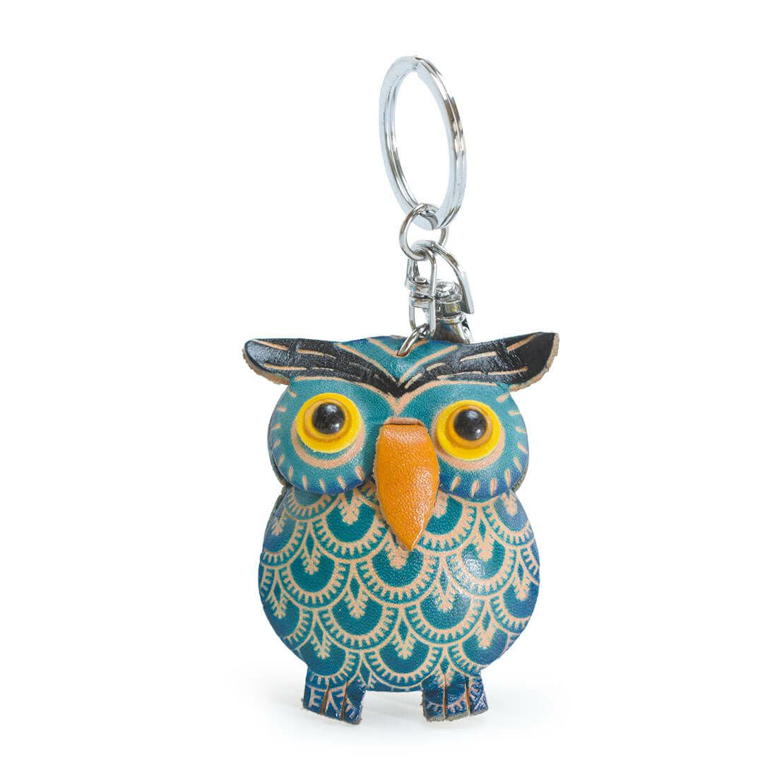 スリムシルエットフクロウモチーフキーホルダー