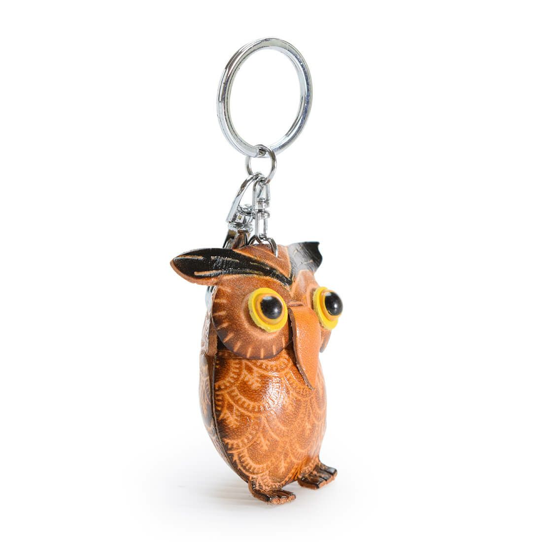 スリムシルエットフクロウモチーフキーホルダー