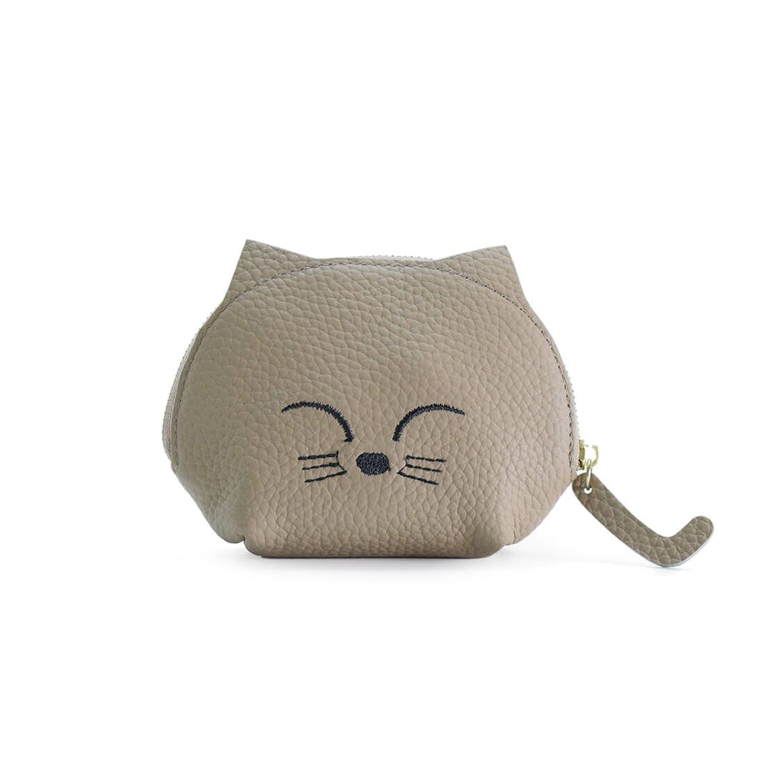 ネコモチーフレザーポーチ