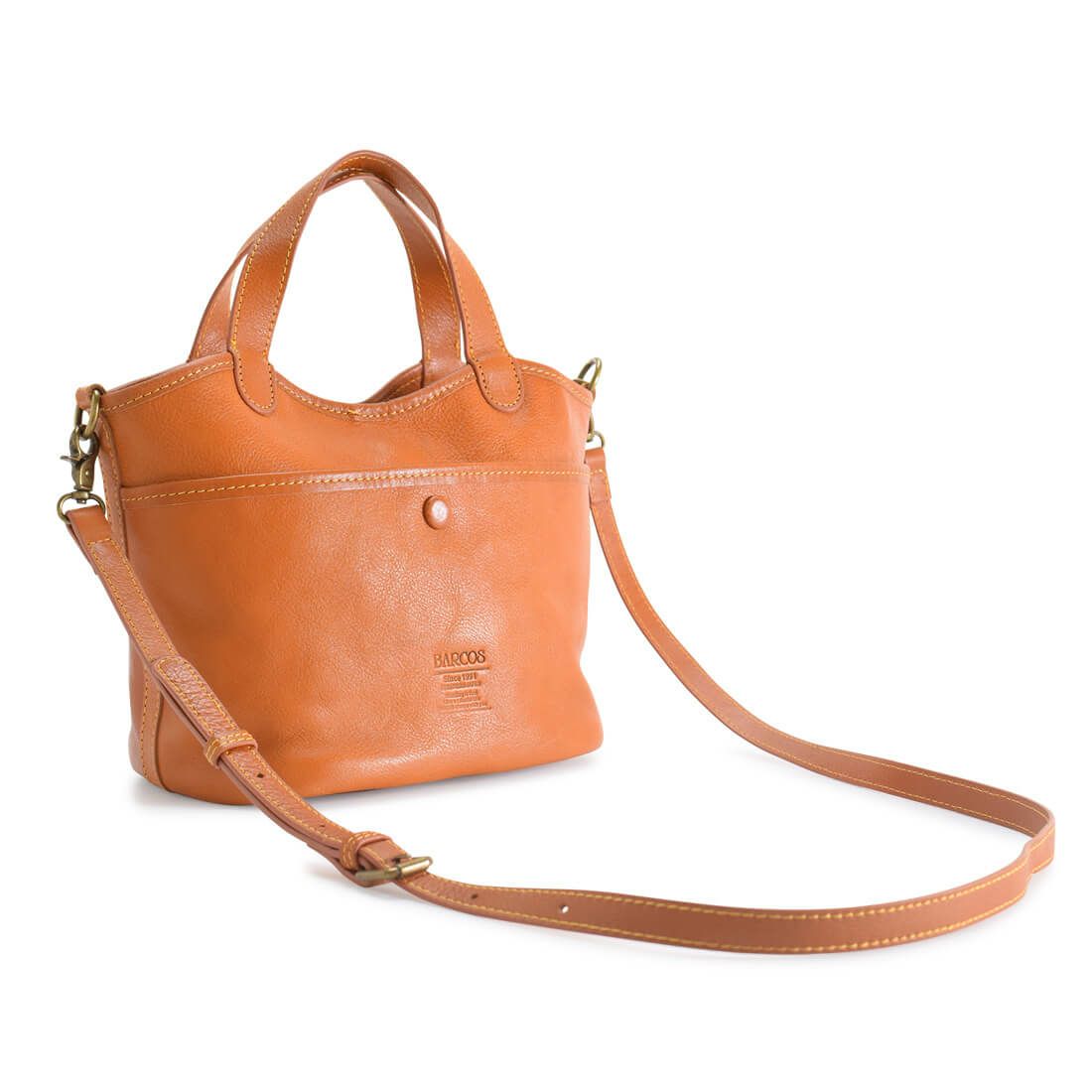 ツヤ有りレザー変形ハンドバッグ