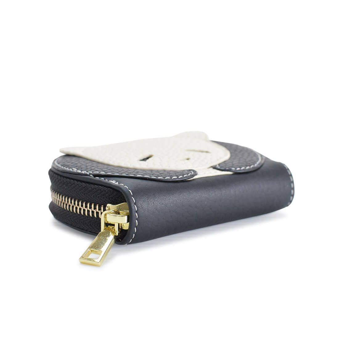 パンダモチーフ蛇腹式シュリンクレザーカード入れ