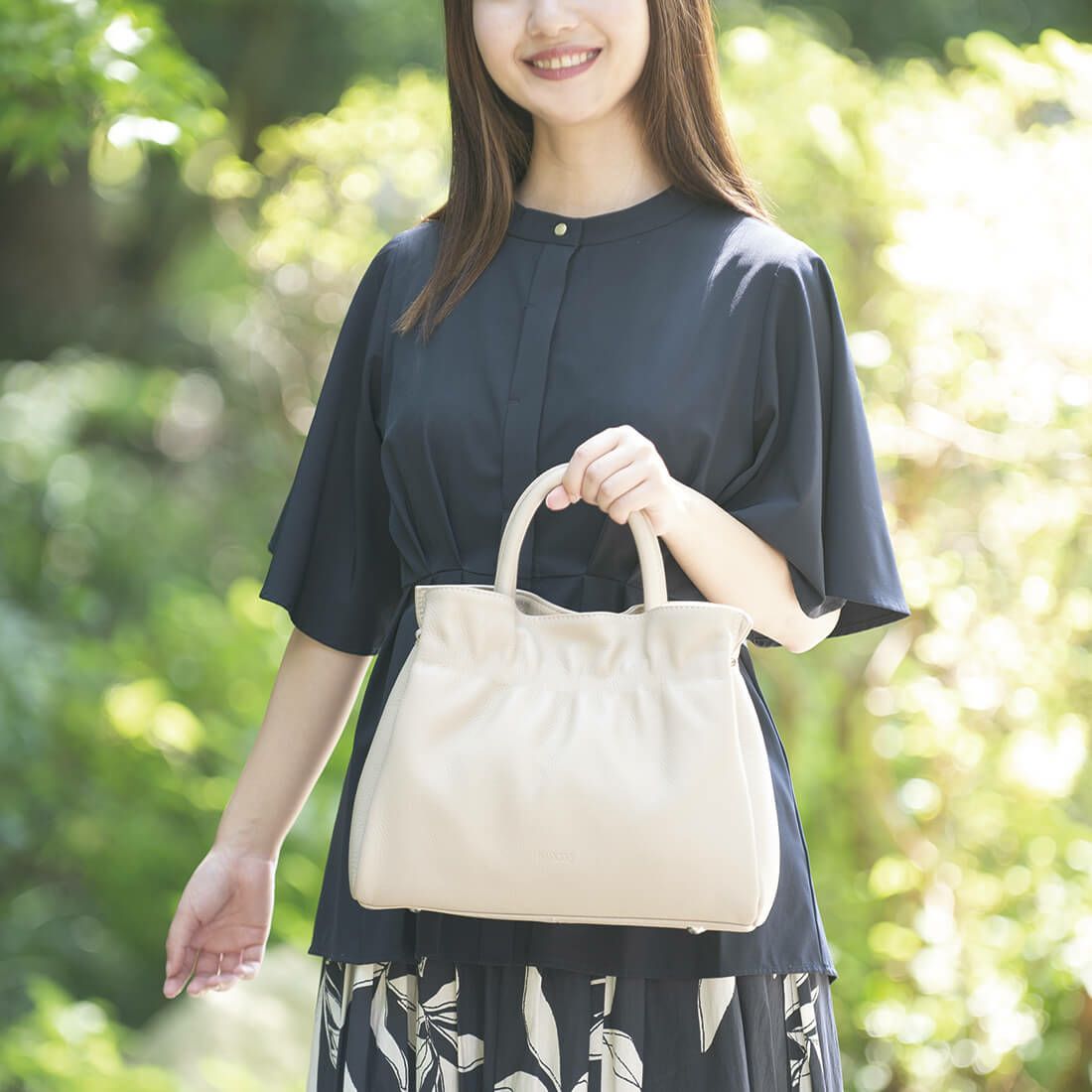 シュリンクレザー2wayハンドバッグ