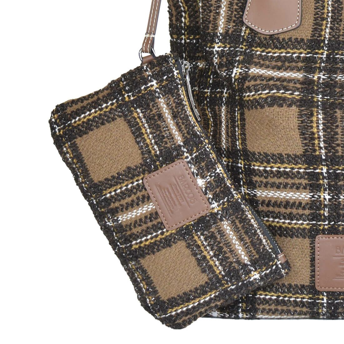 チェック柄ポーチ付きトートバッグ | バルコス公式オンラインショップ