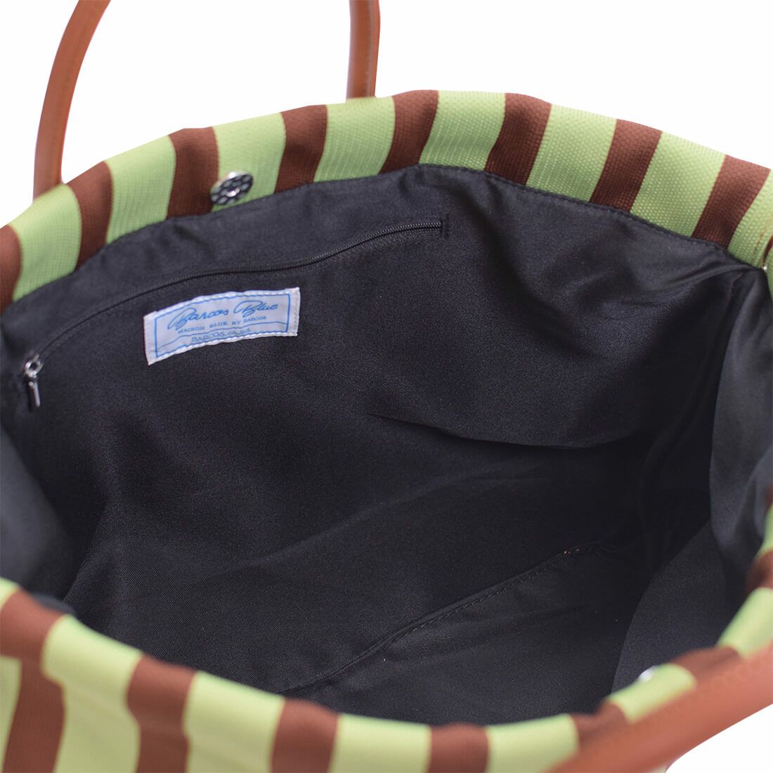 ストライプ柄巾着2wayトートバッグ