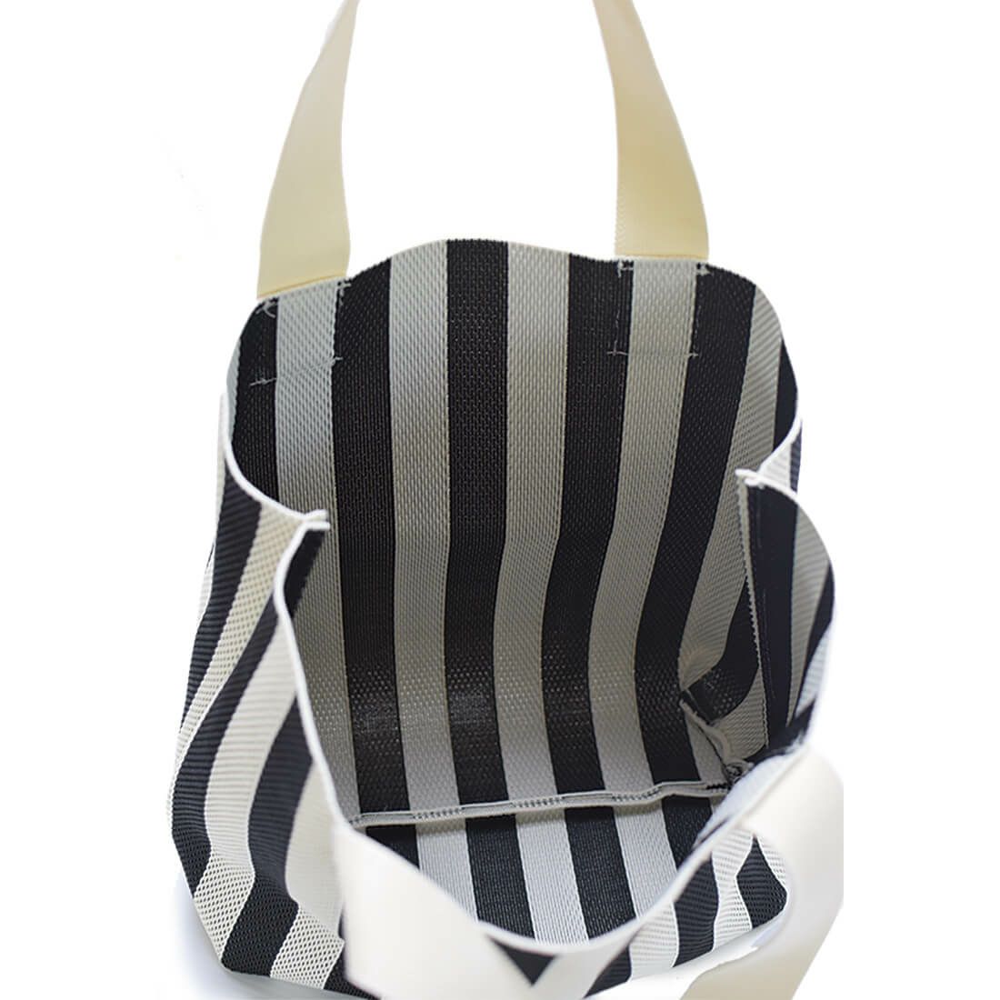 ストライプ柄軽量トートバッグ
