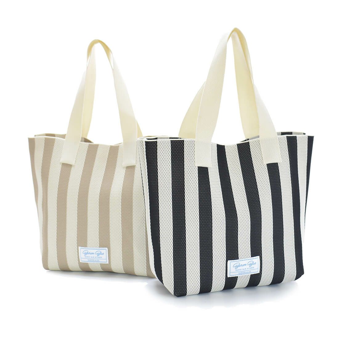 ストライプ柄軽量トートバッグ