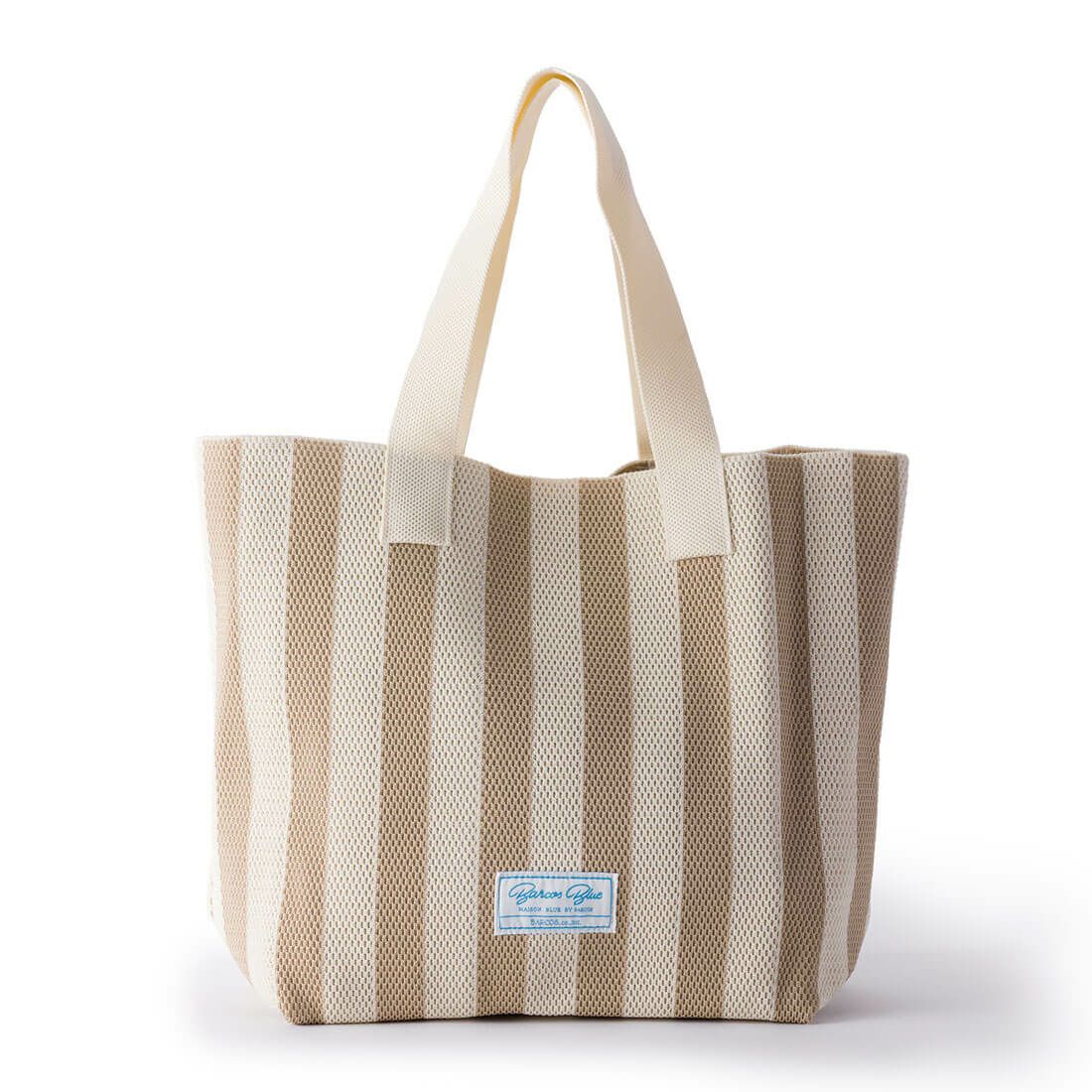 ストライプ柄軽量トートバッグ